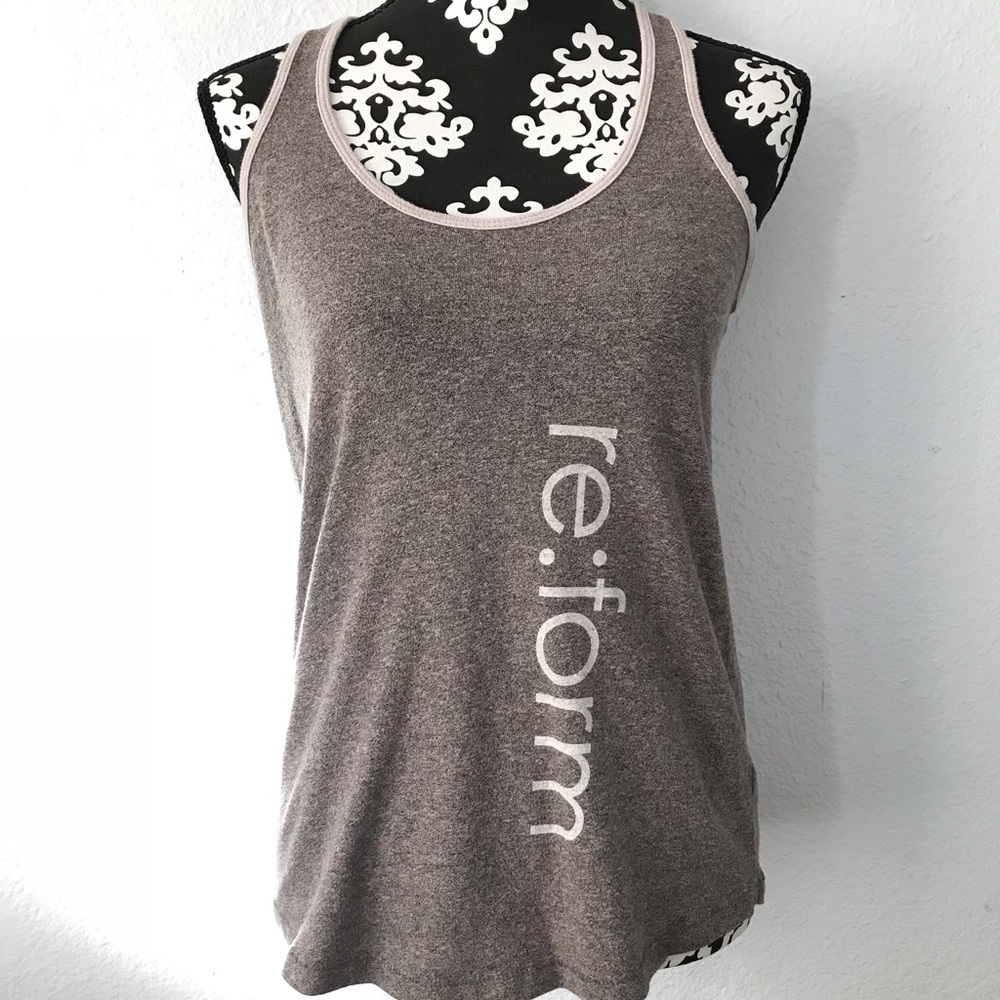 Alternative gray racer back tank